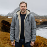 Henry | Casaco com capuz em sherpa preto