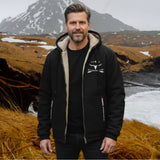 Henry | Casaco com capuz em sherpa preto