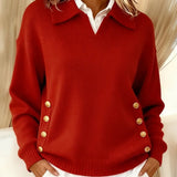 Vicenta | Pullover com Colarinho Polo e Botões