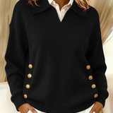 Vicenta | Pullover com Colarinho Polo e Botões