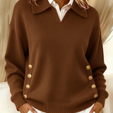 Vicenta | Pullover com Colarinho Polo e Botões