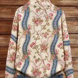 Rosalind | Cardigan de lã com rosas trepadeiras