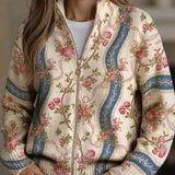 Rosalind | Cardigan de lã com rosas trepadeiras