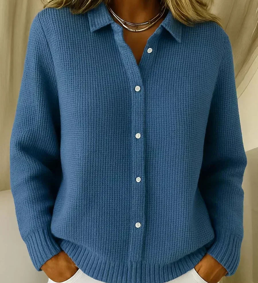 Carmela | Casaco em Tricot Texturizado com Botões