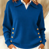 Vicenta | Pullover com Colarinho Polo e Botões