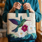 Bolsas Feitas à Mão - Colibri e Flor Branca