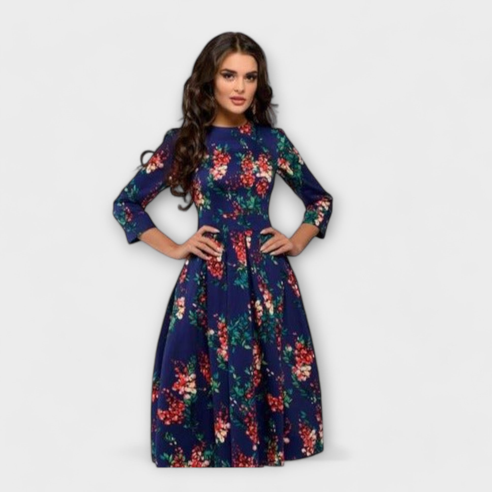 Carolina - Vestido elegante pelo joelho