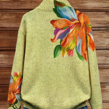 Ophelia | Cardigan com fecho em lycra tropical