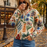 Clementine | Cardigan com fecho de jardim botânico