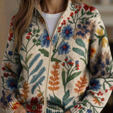 Clementine | Cardigan com fecho de jardim botânico